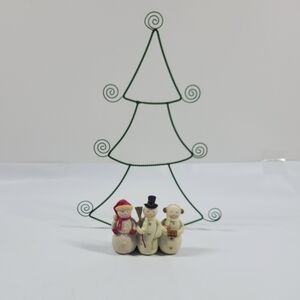 Vintage Hallmark Snowman Christmas Tree Christmas Card Holder Wire 12"